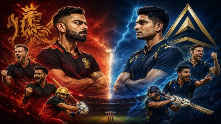 Royal Challengers Bengaluru vs Gujarat Titans clash in IPL 2026 Qualifier 1 at Dharamsala with Virat Kohli and Shubman Gill