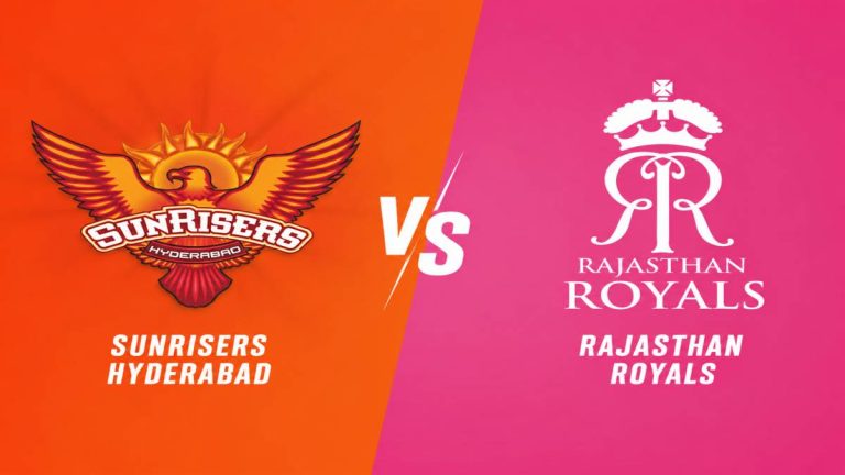 Sunrisers Hyderabad and Rajasthan Royals players in intense action during IPL 2026 Eliminator at Mullanpur stadium