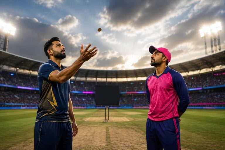 Shubman Gill and Yashasvi Jaiswal waiting for the coin toss at Maharaja Yadavindra Singh PCA Stadium.